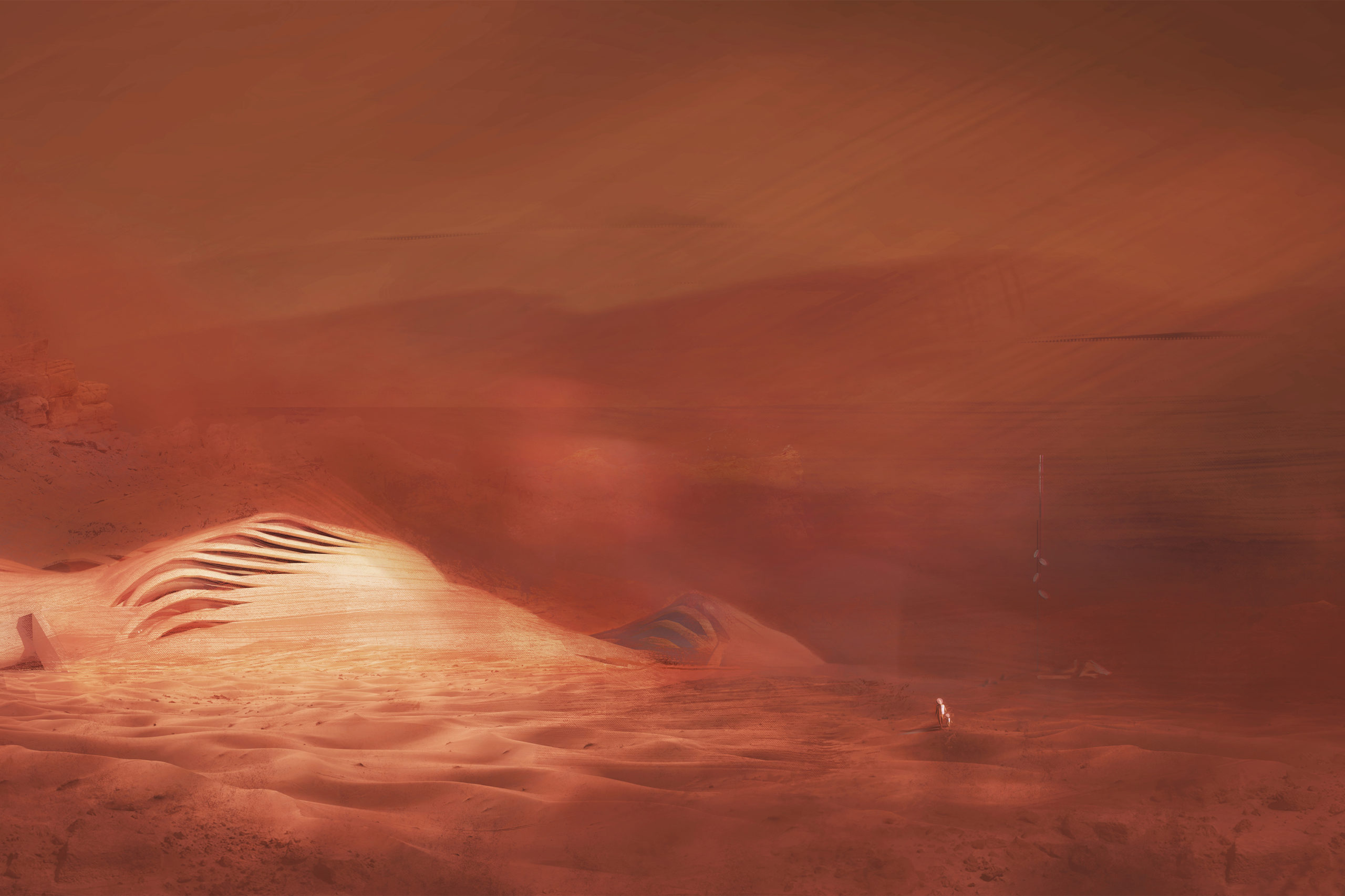 Through the Dust of a Red Planet